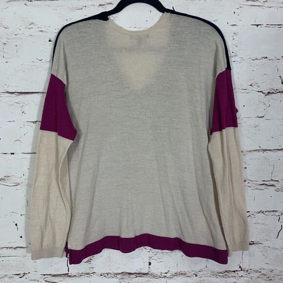 Lane Bryant Fine Merino Blend Colorblock V-Neck Sweater Women’s 18/20 Plus Size - Picture 9 of 9